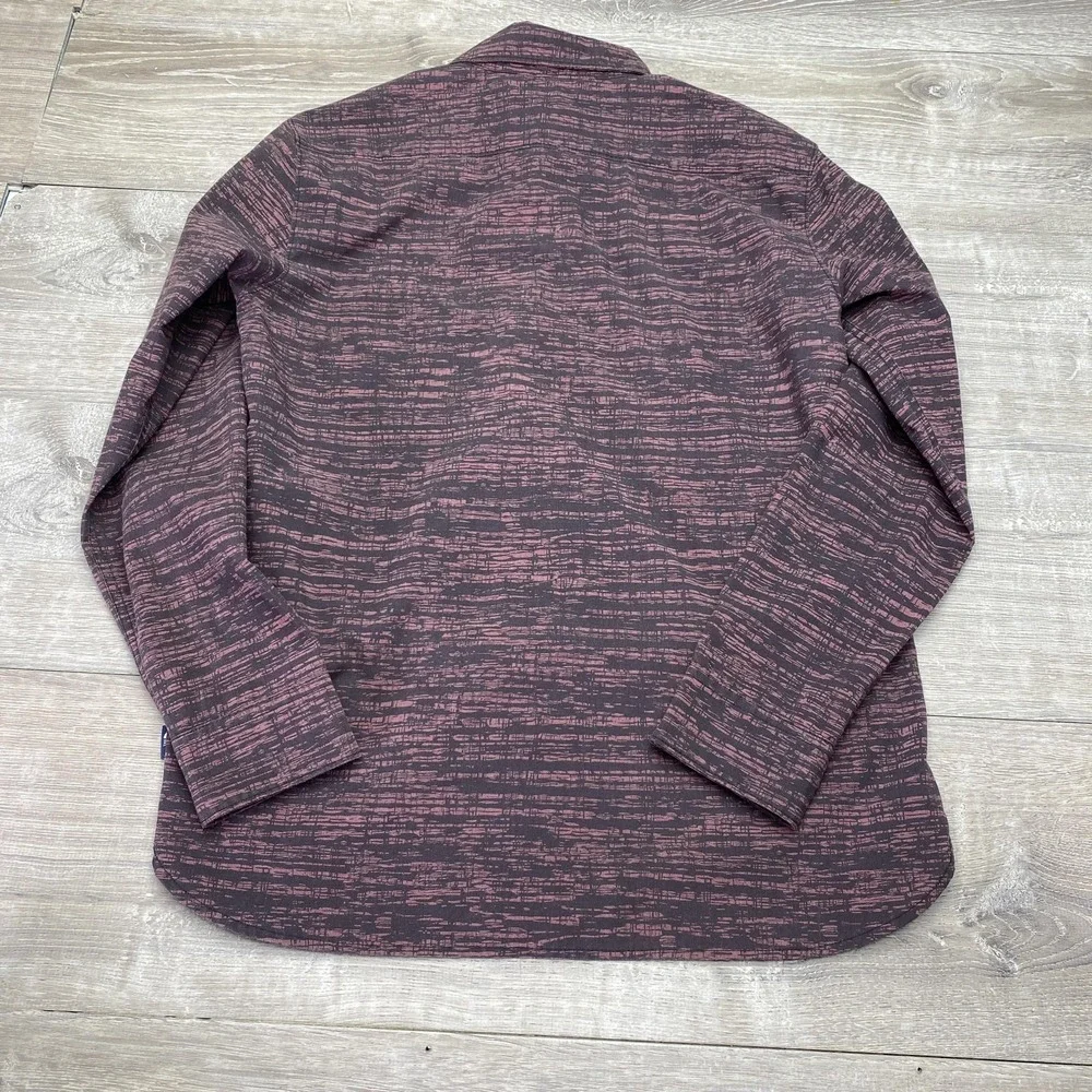 The North Face Shirt Mens Medium Red Graphic Long‎ Sleeve Button Up Casual